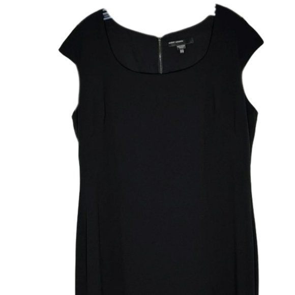 Maggie London Cocktail Sheath Cap Sleeve Ruffle Hem - Black - 16 - Picture 2 of 10